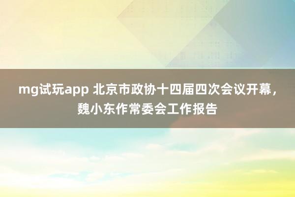 mg试玩app 北京市政协十四届四次会议开幕，魏小东作常委会工作报告