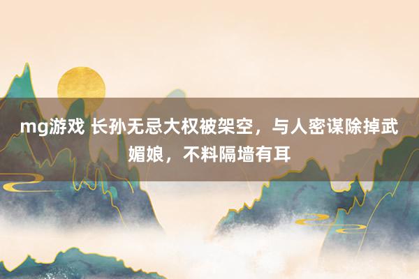 mg游戏 长孙无忌大权被架空，与人密谋除掉武媚娘，不料隔墙有耳